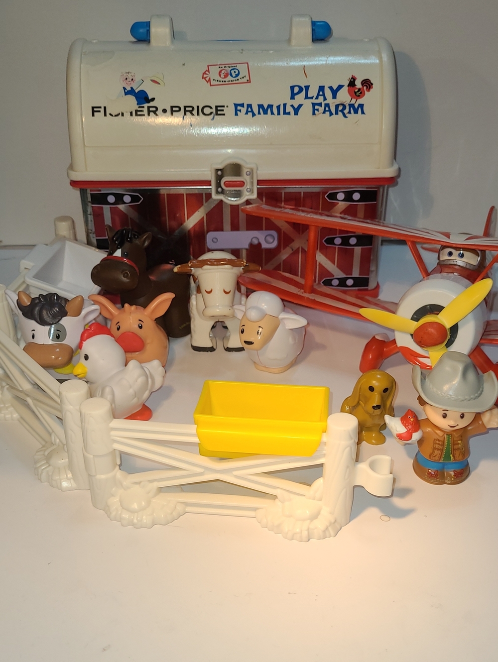 Toy Bundle ,Fisher-Peice 2008,Retro Farm Lot And Disney Cars Sound Airplain